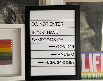 Original equality poster A4 and A3 sizes / lgbt poster/ pride poster/ anti racist poster / diversity poster / pride /anti discrimination