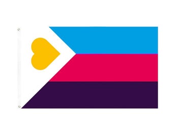 Big 3x5 feet Polyamorous New Flag / Polyamory flag / LGBTQ flag / LGBTQ+ flag / Poly amory flag / Polyamory LGBT / Poly flag / lgbt flag
