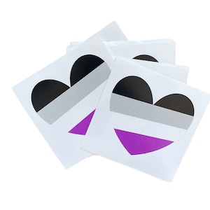10-50 pièces | Stickers asexués | Autocollants LGBTQ | autocollants fierté gaie | autocollants lgbt | autocollants arc-en-ciel | drapeau de la fierté asexuée | asexualité