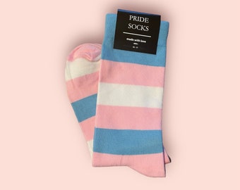 Calcetines de orgullo transgénero, calcetines LGBT, bandera lgbt, transgénero, regalos lgbt, calcetines transgénero, bandera del orgullo, bandera transgénero, calcetines arco iris