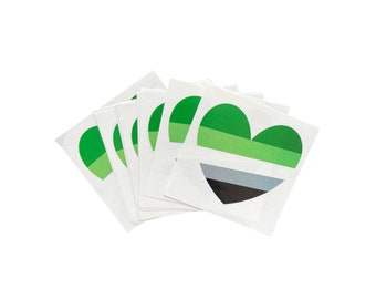 10-50 stuks | Aromantische stickers | LGBTQ-stickers | vrolijke trotsstickers | stickers lgbt | regenboogstickers | aromantische trotsvlag | een romanticus