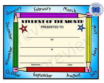 Download Student Of The Month Etsy