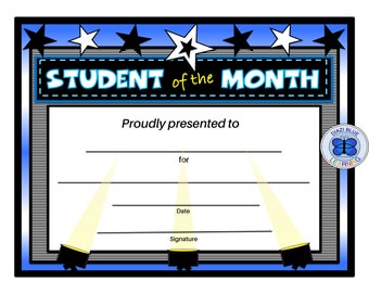 Download Student Of The Month Etsy