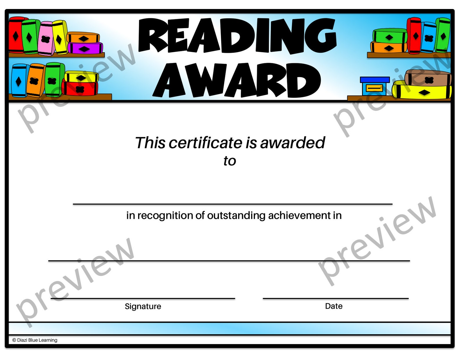 Reading Certificate. Award reward разница. Certificate pdf s PECHATM.