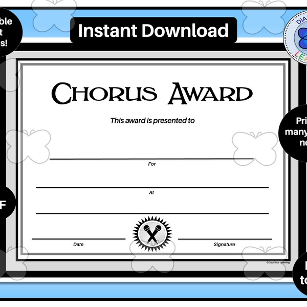 Chorus Printable Etsy Chorus Printable Etsy