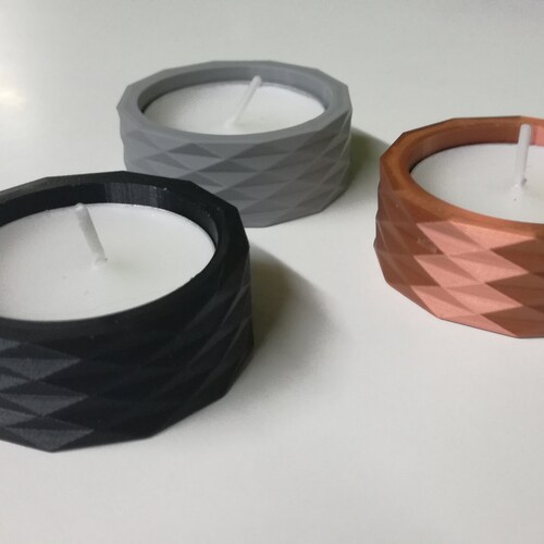 Geometric Design Tea Light Candle Holder 3D Printed Etsy UK