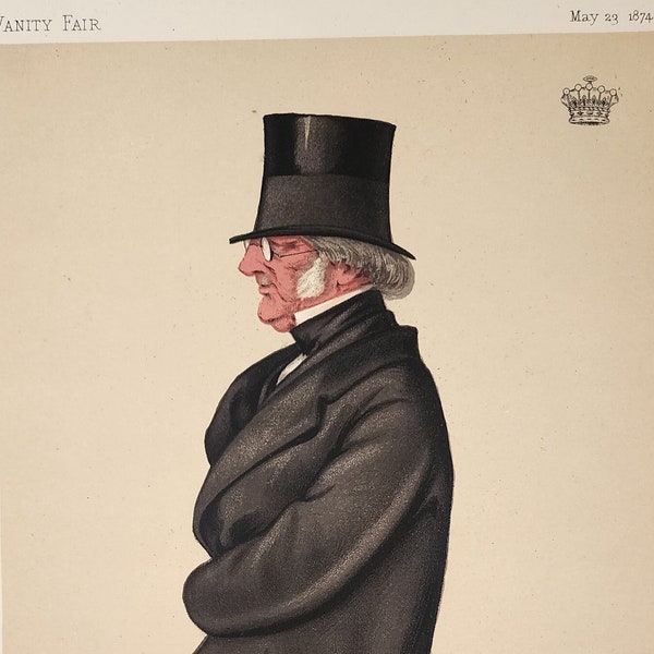 Original 1874 Vanity Fair Print:  Philip-Henry Stanhope, Earl Stanhope, Statesmen, No. 172