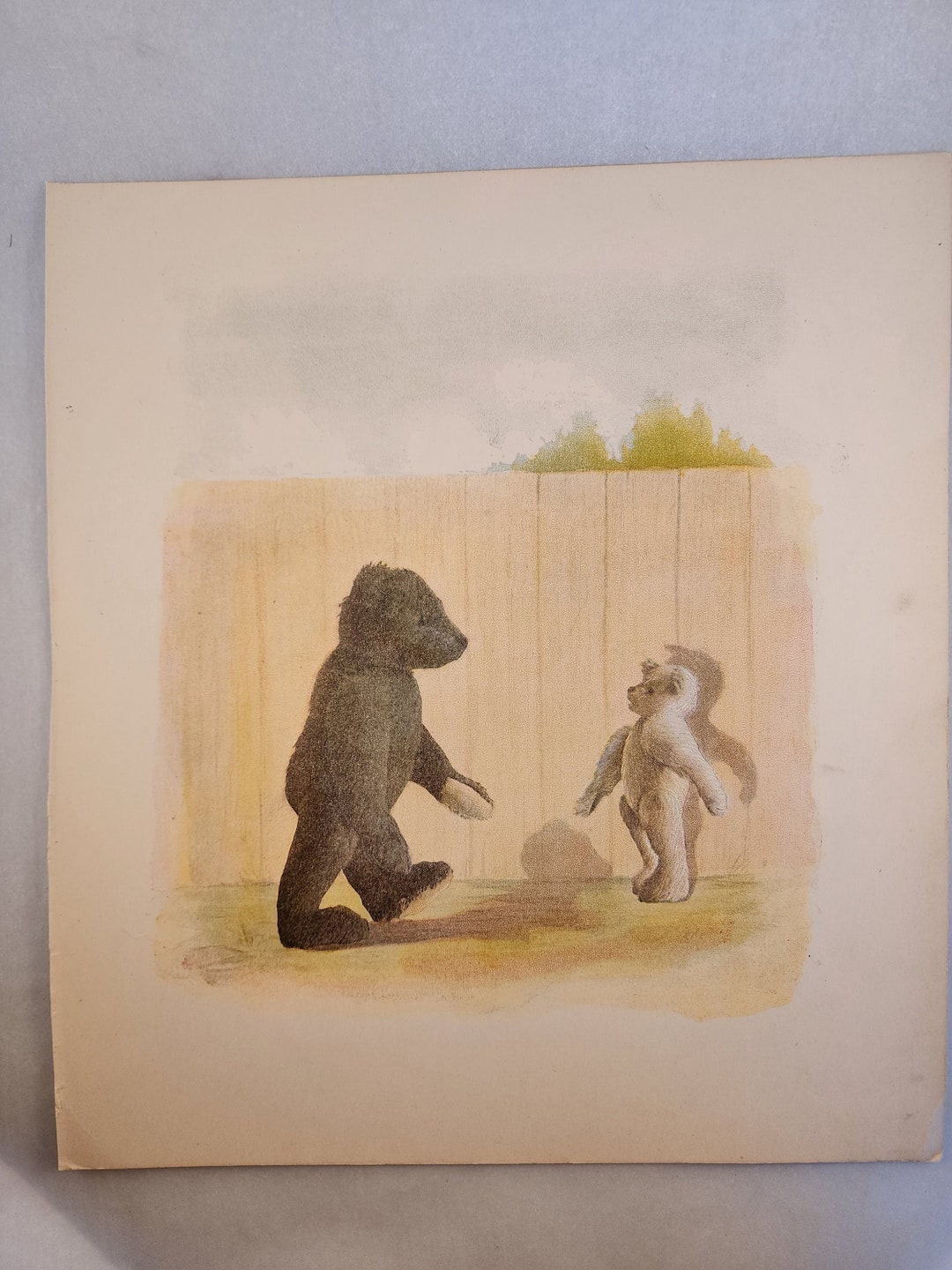 Vintage Children's Print mother Goose's Teddy Bears to Bonner Print Etsy