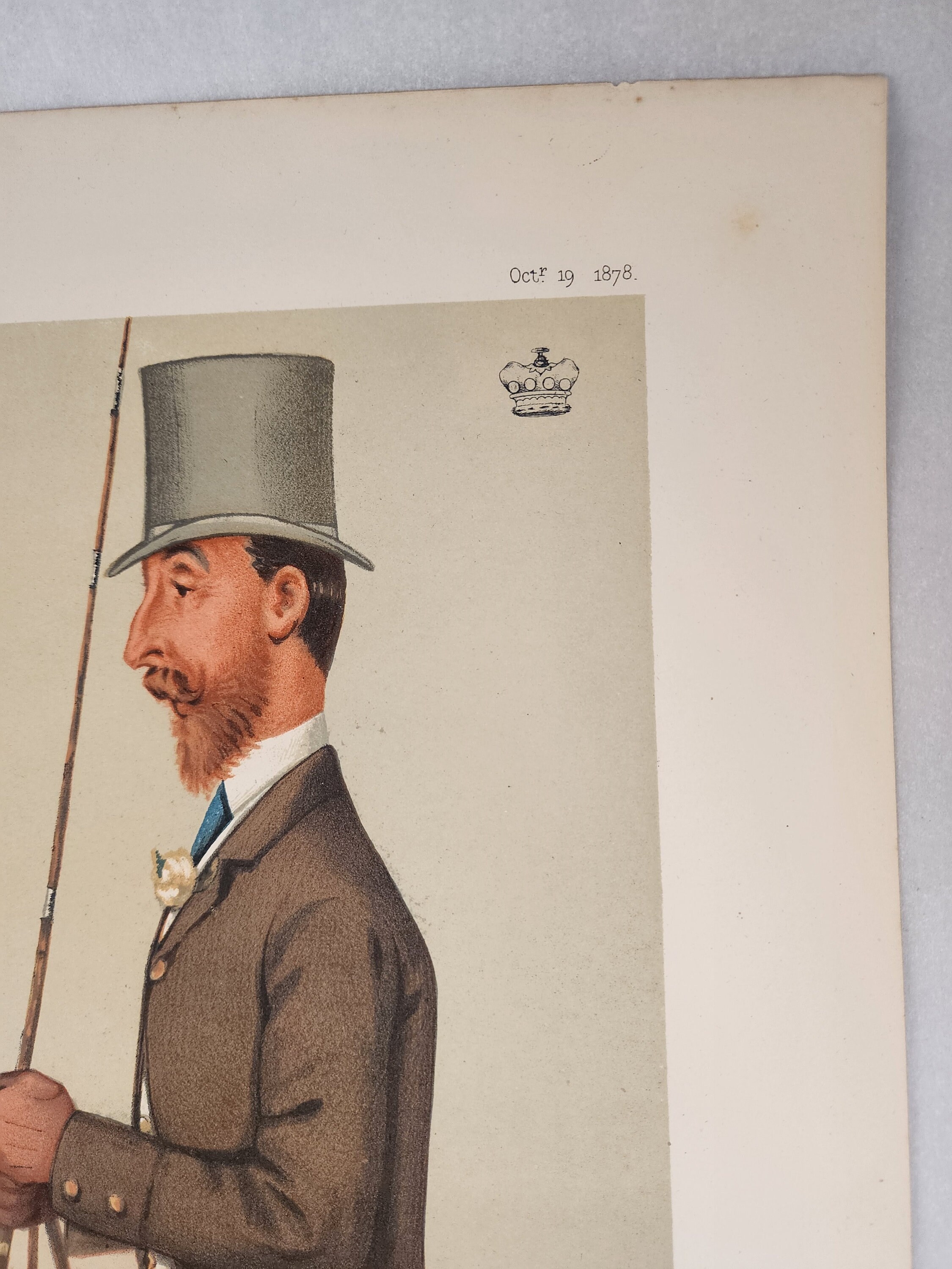 Original 1878 Vanity Fair Spy Print Lord Londesborough, Statesmen, No