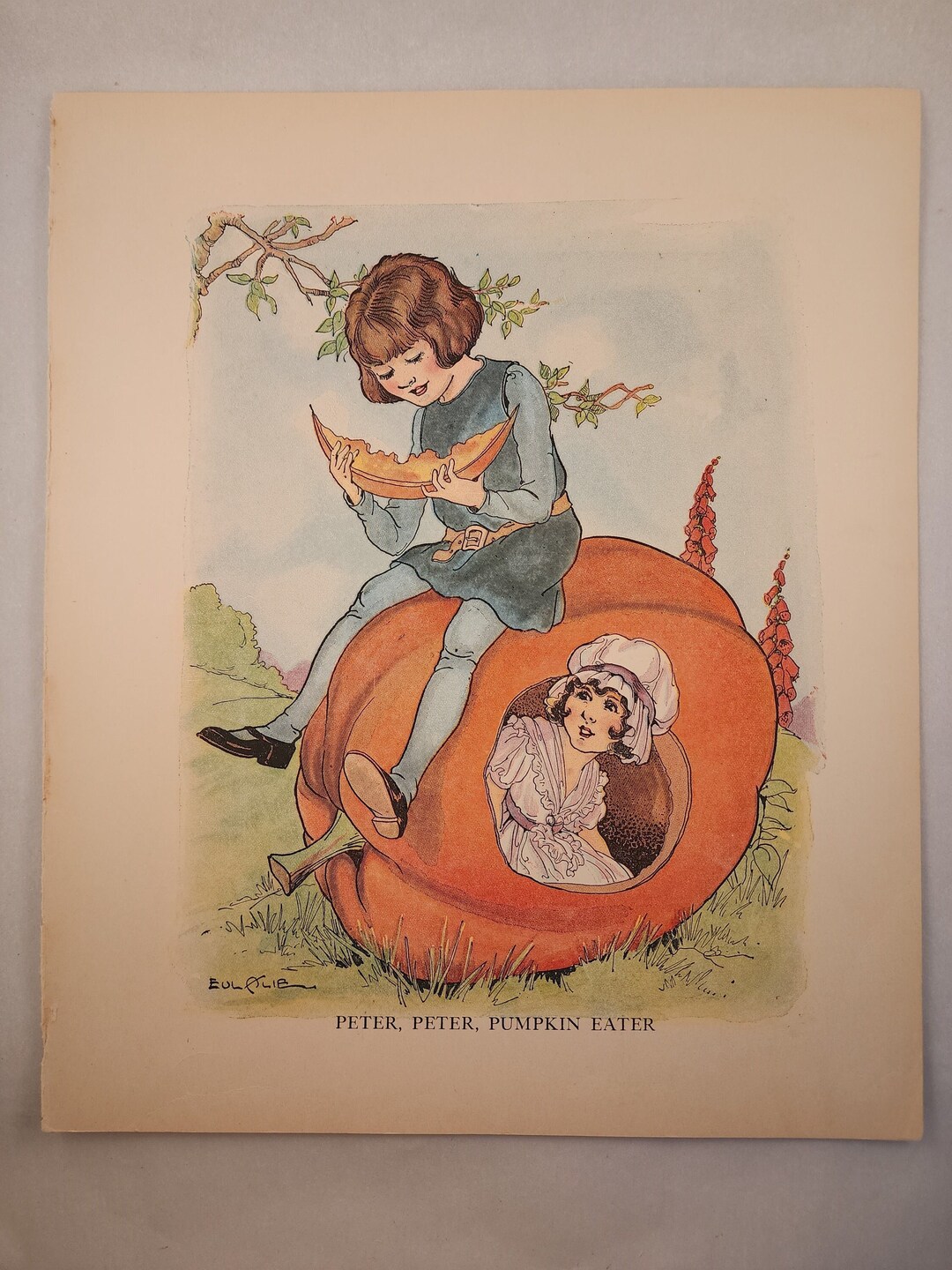Vintage Children's Print: 