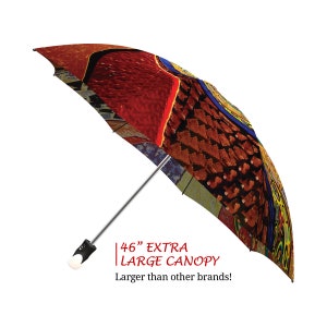 Klimt Inspired Fashion Umbrella Unique Colourful Large Canopy Art Umbrella in Stylish Gift Box Folding Auto Open/Close Rain Sun Umbrella image 4
