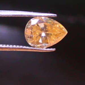 Moissanite Gemstone, Golden color AAA Moissanite cut stone, Pear cut large Moissanite flawless diamond Brilliant Sparkle 10x7x4.5mm 2.00 Ct