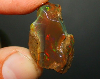 Opal rau, natürlicher äthiopischer Rohopal Kristall Loser Opal rau, mehrfarbig Welo Feuer groß Opal rau, Kristallwasser Opal Probe 26.25 Cts