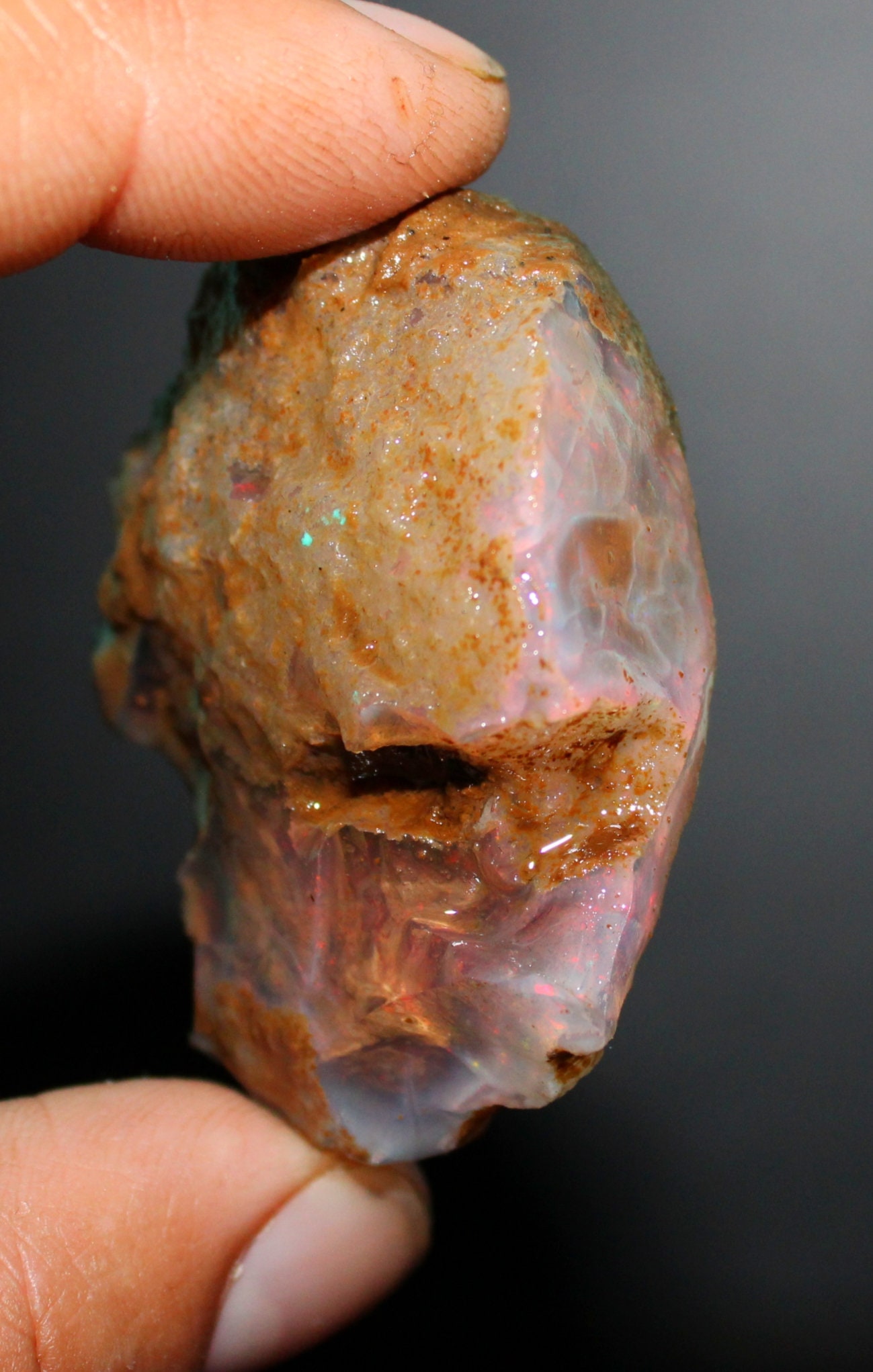 Opale éthiopienne Brute Naturelle - Multi-feu (jeux De Couleurs) - 158,25 Carats - Pièce Unique