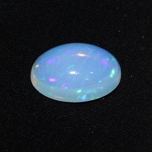 Opal Gemstone, Opal Cabochon, Oval Opal Stone, Loose Opal Cabochon, Blue fire opal, Large Opal Stone, Natural Ethiopian Opal Cabs, 8.40 Cts
