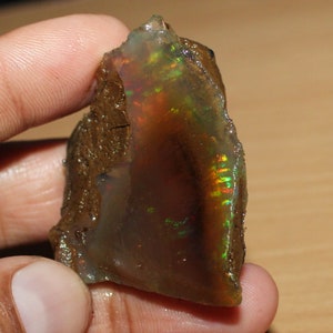 Opal Rough Gemstone Natural Ethiopian Raw Opal Welo fire opal rough multi fire loose fire opal gemstone Big opal size 44x41x20 MM 153.50 Cts