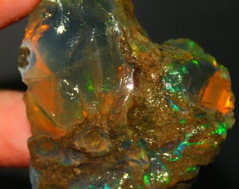 216.45 Ct Opal Rough, Ethiopian Welo Fire Natural Opal Raw, Wet Opal Specimen, multi fire large opal crystal, Natural Loose gemstone Jewelry