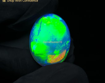 Natural Ethiopian Welo Fire Opal Loose Gemstone Oval 3.45 Ct. 15.78x11.86x7.04mm Natural Opal for sale Large Opal stone Real Opal Cabochon