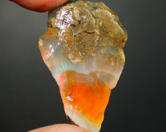Opal Rough, Natural Ethiopian Raw Opal Crystal Loose Opal Rough, Multi color Welo Fire big Opal Rough, Crystal water opal specimen 44.55 Cts