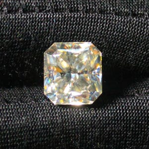 Moissanite Gemstone, Sterling Silver Color, square shape faceted cut Moissanite, Moissanite flawless diamond Brilliant Sparkle, 5.45 Ct