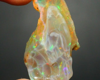 Opal Rough, Loose Raw Opal specimen crystal welo flashy fire unique rare pattern opal, large opal, big opal rough, natural crystals 37.60 Ct