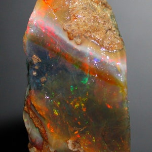 Opal Rough Welo Fire Natural Ethiopian Opal Gemstone, big size 47x22x19 MM multi fire opal rough stone multi color welo opal 114.40 Cts