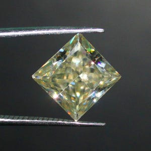 Moissanite, Faceted Cut Square Shape Loose Moissanite Gemstone, Sterling silver Color jewelry making flawless Moissanite, 10x9.5 mm 4.90 Cts