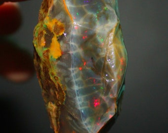Opal Rough, unique pattern Opal Rough, Ethiopian Opal Rough, Natural Opal Rough, multi Fire big Welo Opal Rough, large Opal Raw, 116.50 Cts