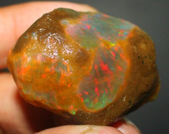 Opal Rough, colorful Opal Rough, Ethiopian Opal Rough, Natural Opal Rough, multi Fire big Welo Opal Rough, Loose large Opal Raw 137.20 Cts