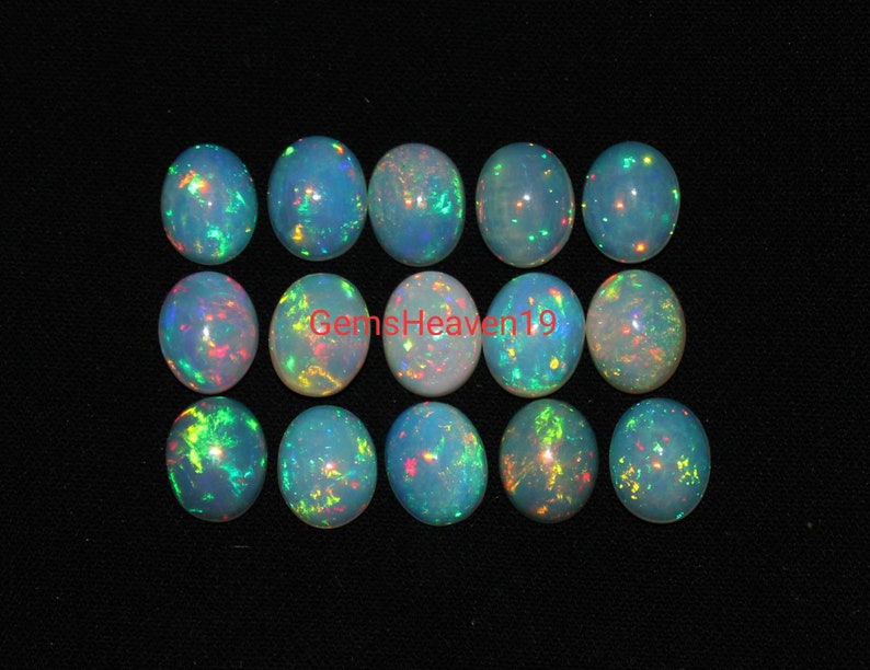 AAA Opal Lot Beautiful Opal Opal Cabochon Large Opal 7\u00d79 MM Natural Calibrated Welo fire Ethiopian Opal Cabochon Gemstone Welo Opals