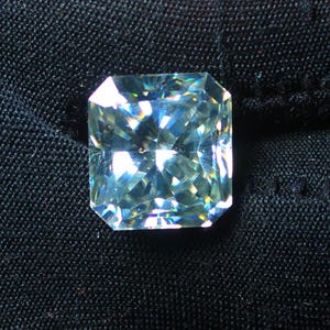 Moissanite, Square & Princess Cut Moissanite Gemstone, Silver Color square shape faceted cut Moissanite Loose Gemstone for jewelry 11.25 Ct