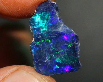 Black Opal Rough, Black Ethiopian Opal, Raw Black Opal, Loose Black Opal crystal, blue fire welo fire small black opal loose stone 8.30 Cts