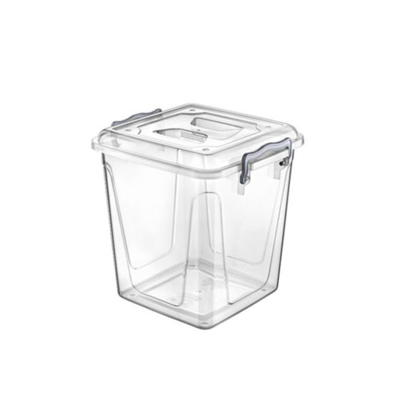 Plastic Pantry Box Transparent Storage Box Container Clip Handle Food Grade  BPA Free Kitchen-food-flour-storage-container-tub-box-biscuits 