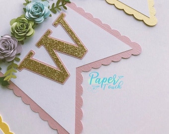Butterfly Banner: Floral & Pearl Girl Party Decor