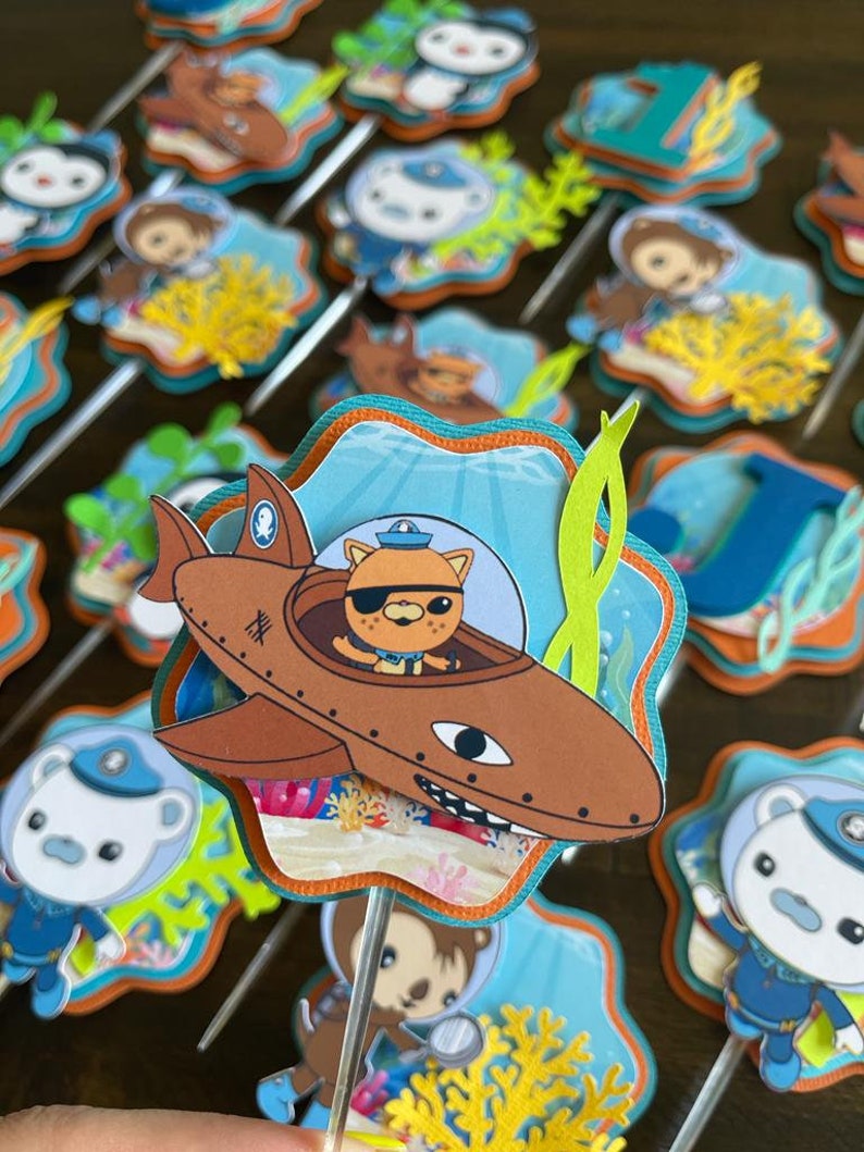 The Octonauts Cupcake Toppers the Octonauts Toppers the Etsy