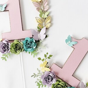Butterfly Cake Topper: Floral & Pearl Butterfly Party Decor