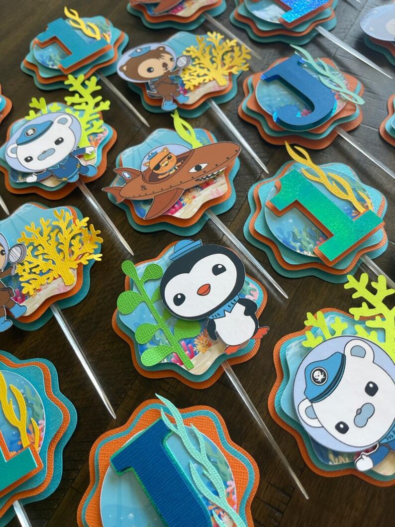 The Octonauts Cupcake Toppers the Octonauts Toppers the Etsy