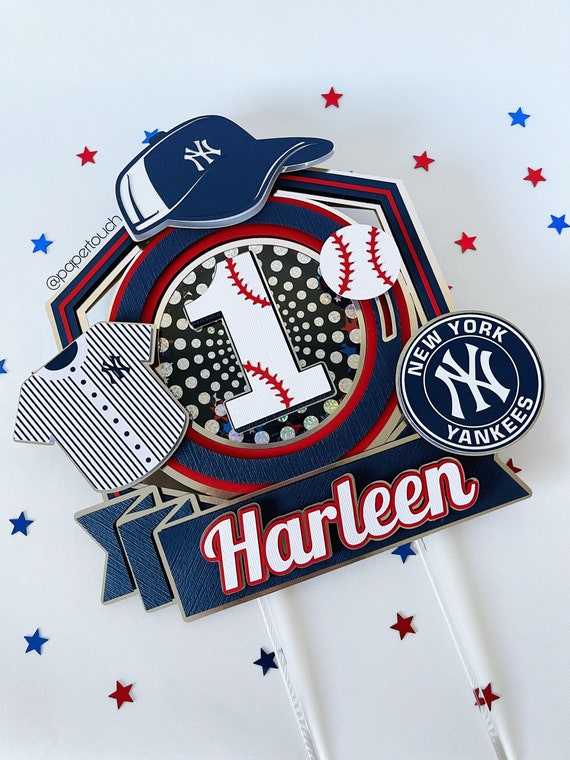 Baseball Cake Topper Yankees Cake Topper Baseball Shaker Etsy