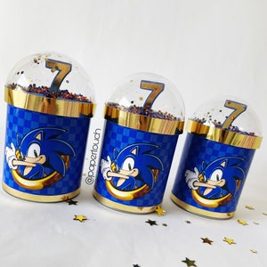 Custom Chip Cans | Chip Cans Favor Box | Sonic Chip Cans | Decorated Chip Cans | Party Favors | Sonic Birthday | Sonic Party | Boy Party