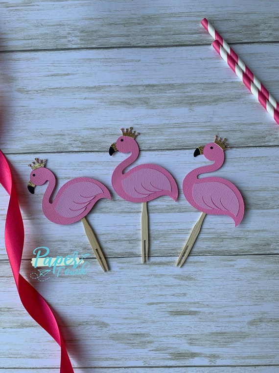 Honbay 50 Flamingo Cupcake-Topper – 3D, Lebensecht, 15 Cm Lang