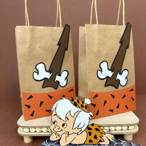 Recuerdos de fiesta Bamm Bamm / Recuerdos de fiesta de Los Picapiedra / Bolsas de recuerdo Bamm Bamm / Bolsas de obsequios / Bolsas de regalo temáticas / Bolsas de golosinas