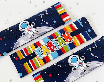 Personalized Outer Space Hershey's Bar Wrapper: Birthday Party Favors