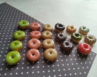 Miniature Donut Dollhouse Donut Snack food miniature donuts unicorn