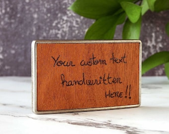 Custom belt buckle your quote handwritten, custom text engraved wood, personalized gift anniversary, quotes about life, design your buckle