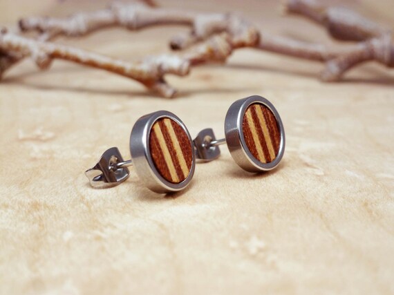 Mens hotsell wooden earrings