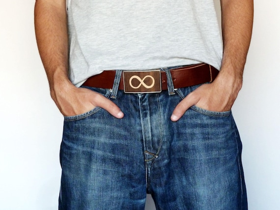 Handmade Infinity Belt Buckle, Unisex Wood and Metal Buckle  display picture 2