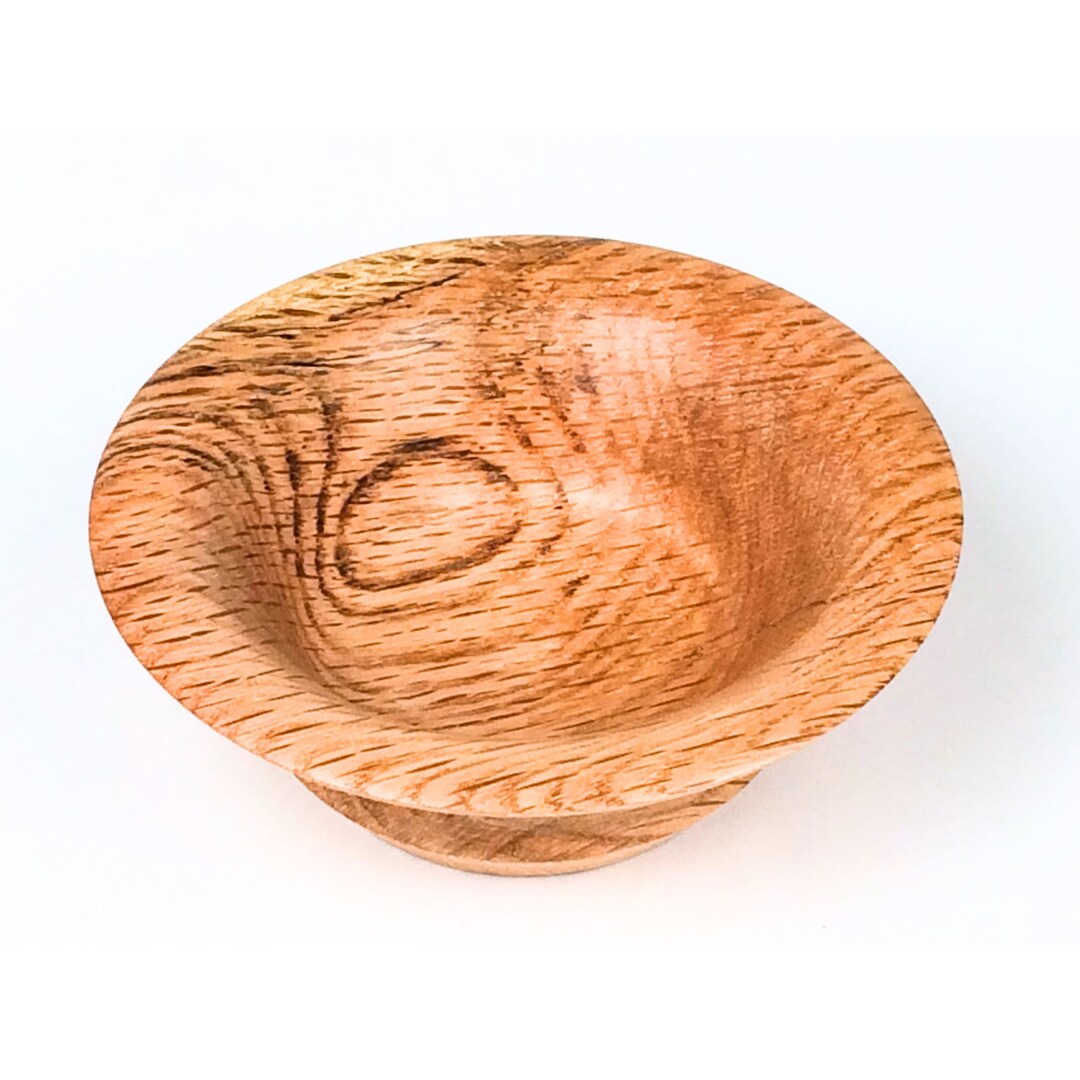 Hand Turned Wood Bowl Small Wooden Bowl Catch All Bowl Wood Oak Bowl 3