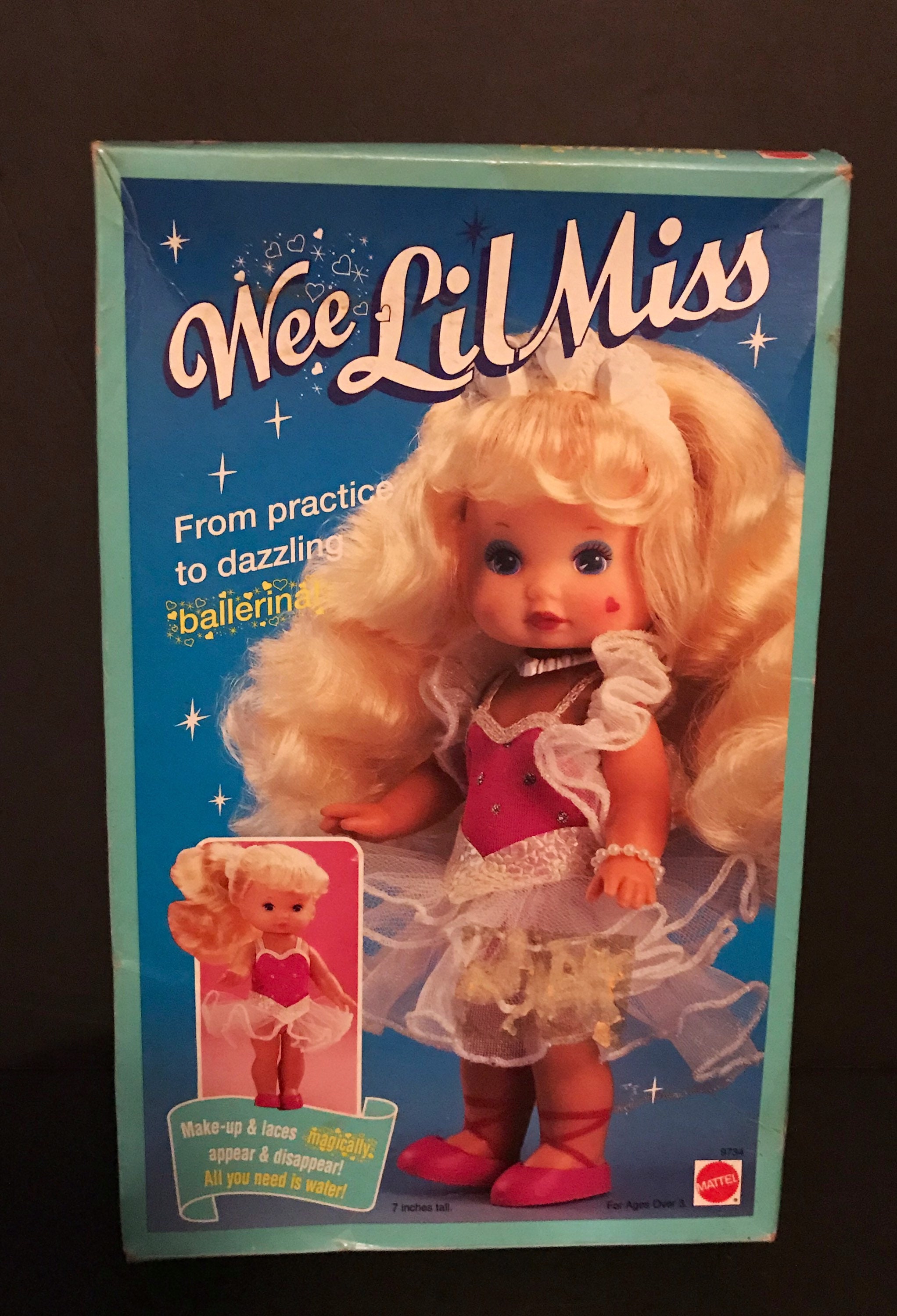 Original Vintage Mattel INC 1988-1977 Lil Miss Makeup Doll Italy 
