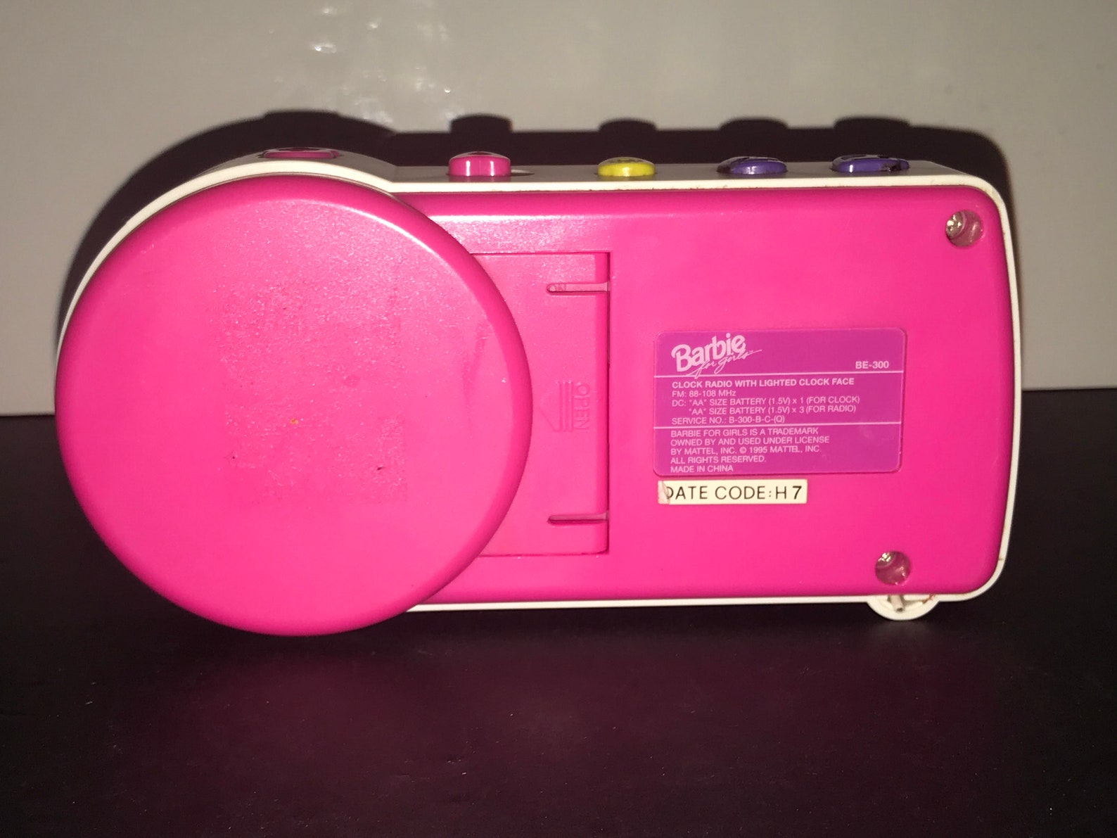Vintage Barbie Alarm Clock FM Radio with Lighted Face 1995 Etsy
