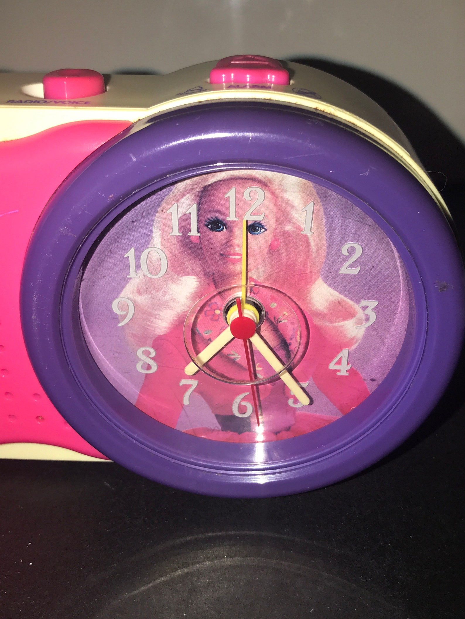 Vintage Barbie Alarm Clock FM Radio with Lighted Face 1995 Etsy